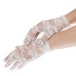 Festive laced gloves / Short / White