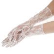 Festive laced gloves / To  the elbow / White