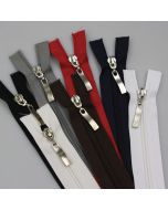 5 mm open-ended zipper with two sliders 50 cm / Different shades