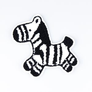 Sew-on motif 130 x 140 mm / Fluffy Zebra