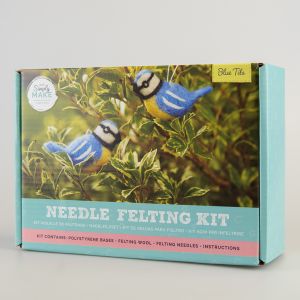 Needle Felting Kit / Blue tits