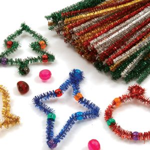 Shiny shenille straws 6 mm / Different shades