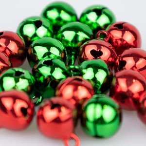 Christmas-colored sleigh bells / Different shades