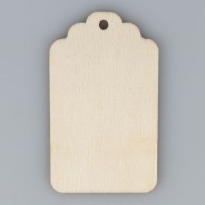 Rustic wooden label 40x64 mm / Natural