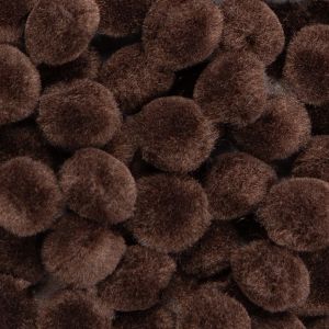 Acrylic pom-poms set 6 mm / Brown