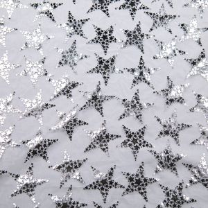 Foil print organza / Silver