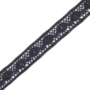 Cotton lace 15 mm / Black