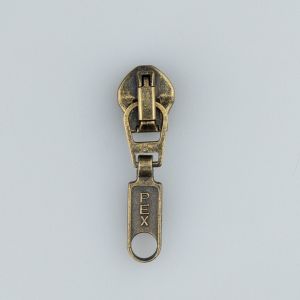 Zip Slider S7 NO/STOP / Antique brass