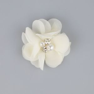 Decoration Flower with pearls / Cream