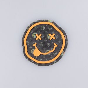 Iron-on motif PVC / Orange smiley