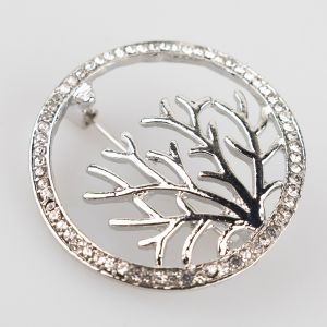 Brooch / Silver coral