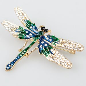 Brooch / Dragonfly green