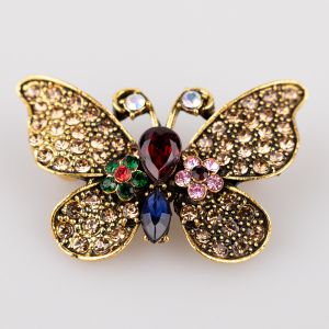 Brooch / Golden butterfly