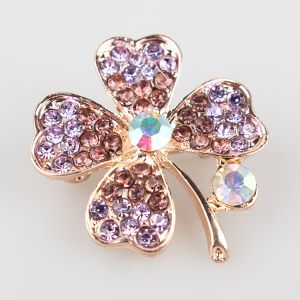 Brooch / Shamrock, Purple