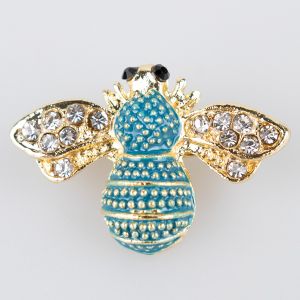 Brooch / Small insect / Teal