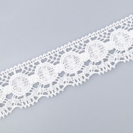 Corded Lace Fabric White 146cm - Abakhan