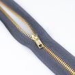 4 mm golden brass Jean Zipper 20 mm / 312 Grey