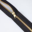 4 mm golden brass Jean Zipper 20 mm / 332 Black