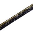 Glitter velvet trim / Black gold