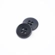 Simple plastic button / 15 mm / Black