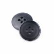 Simple plastic button / 20 mm / Black