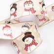 Christmas ribbon 63 mm /  Happy snowman