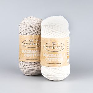 Makrameenöör Stenli Macrame Cotton 3 mm / Erinevad toonid