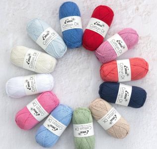 Пряжа Emu Cotton DK 100 г / Разные тона